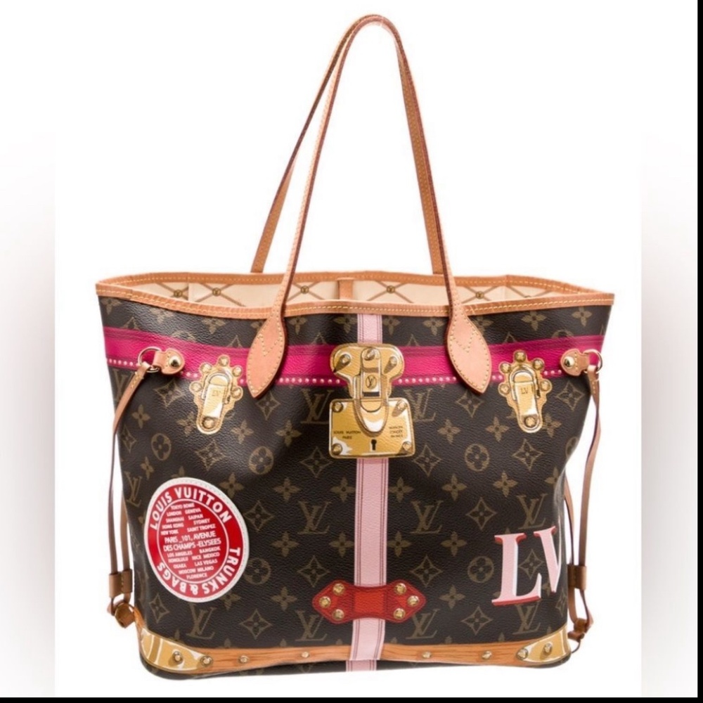 AUTHENTIC *Louis Vuitton* Ltd Edition Neverfull Trunks & Bags Tote MM